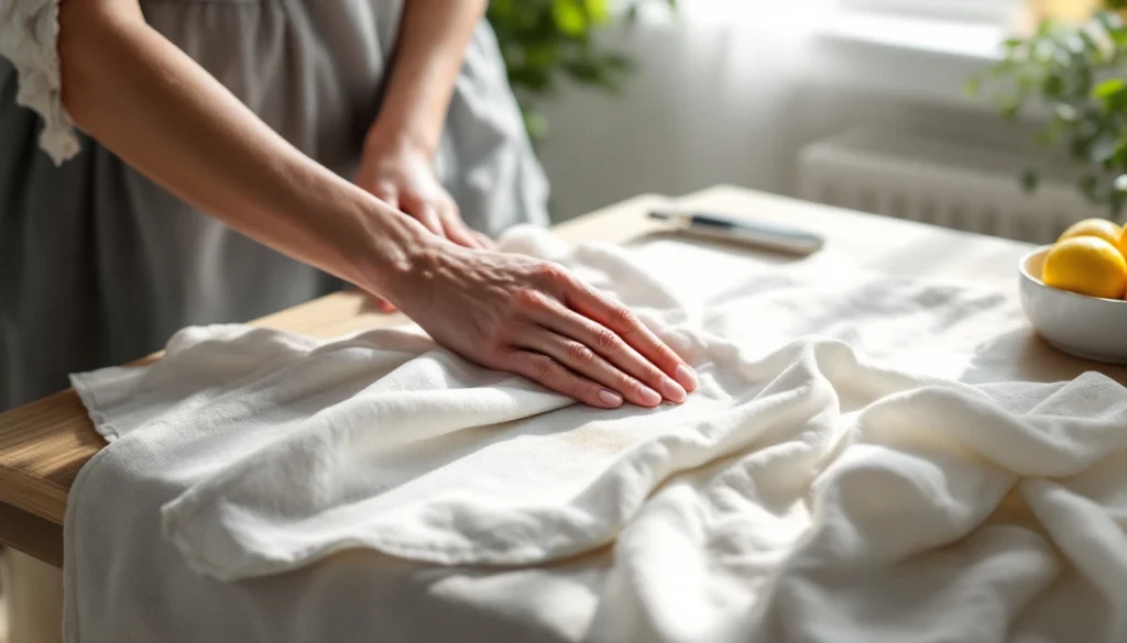 Comment détacher naturellement une nappe blanche ?
