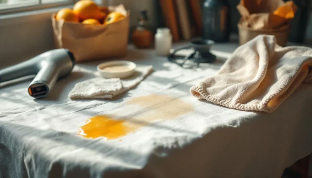 Comment enlever une tache de cire sur une nappe ?