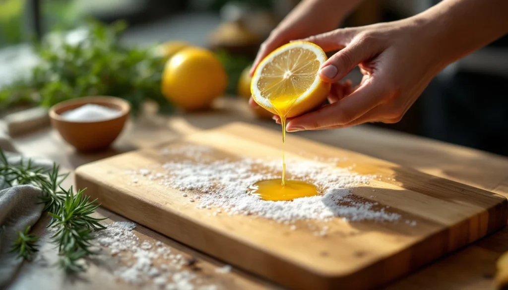 Comment nettoyer une planche à découper naturellement ?