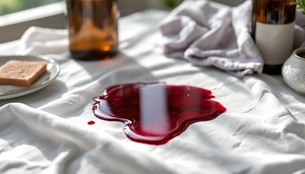 Quelle méthode simple pour enlever une tache de vin rouge ?