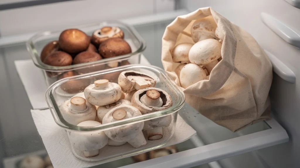 conserver champignons frais