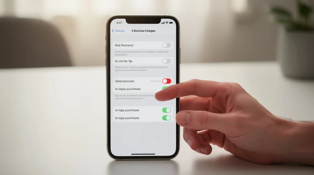 désactiver achats intégrés