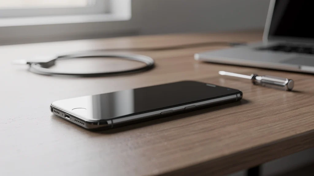 écran noir smartphone