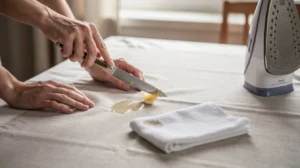 enlever tache cire nappe