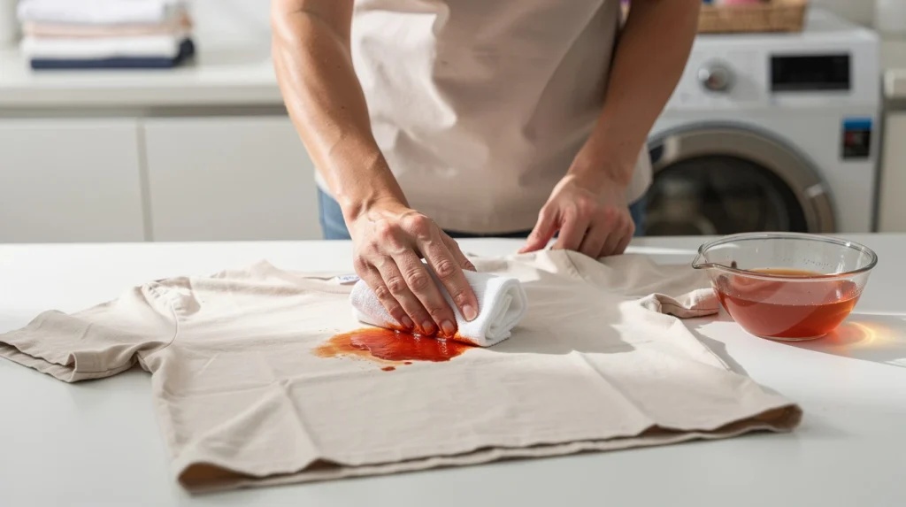 enlever tache ketchup