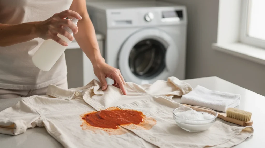 enlever tache sauce tomate