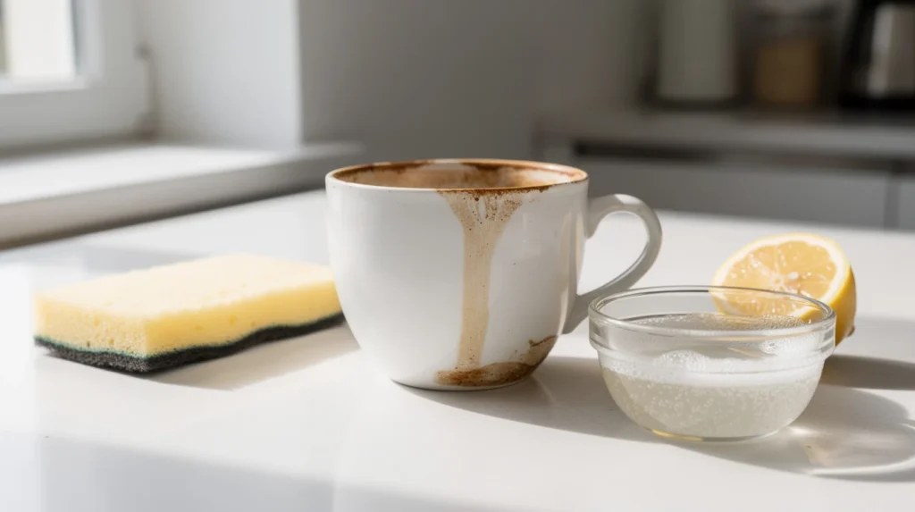 enlever taches café tasse