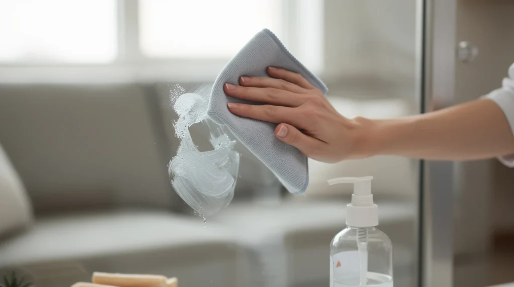 enlever traces autocollants verre