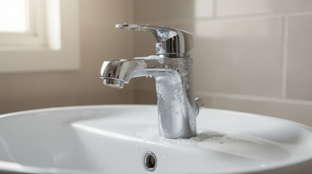 enlever traces eau robinets