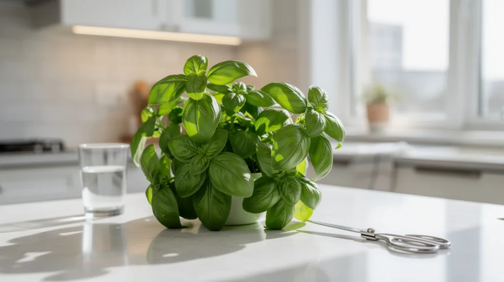 garder basilic frais