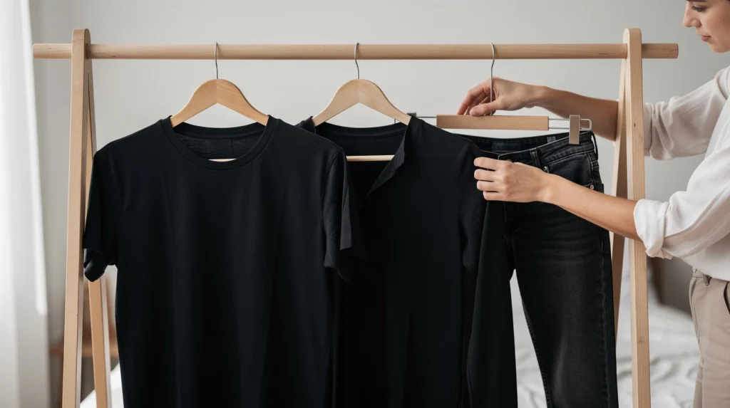 garder éclat vêtements noirs