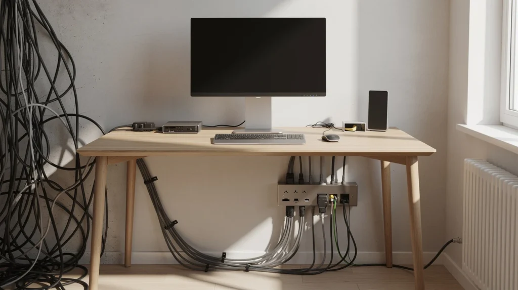 gestion encombrement câbles