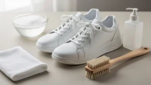 nettoyer chaussures blanches