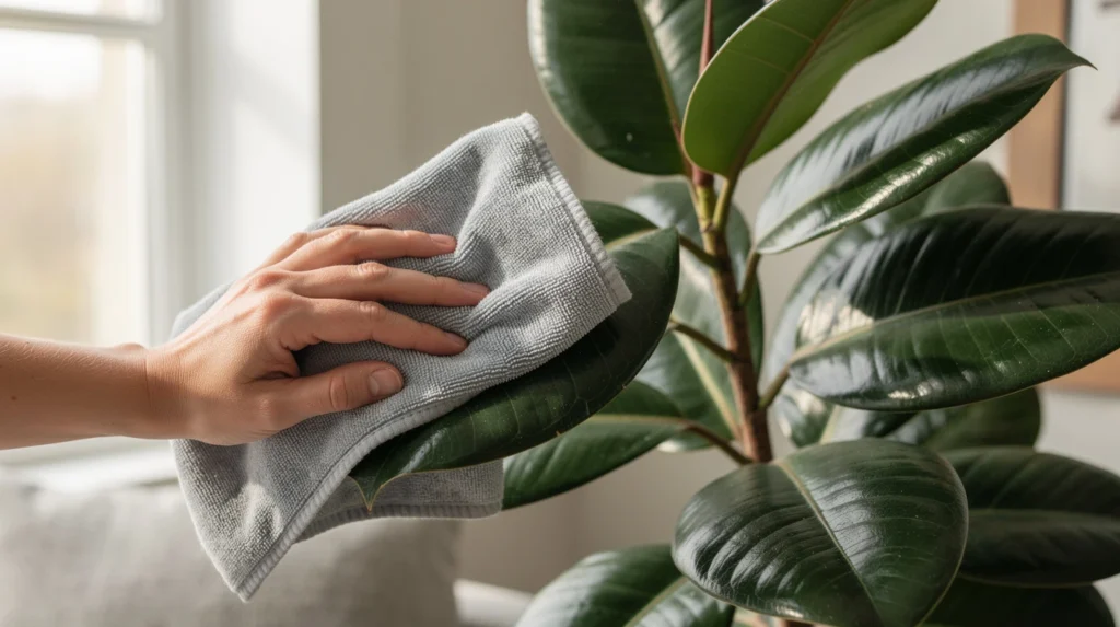 nettoyer feuilles ficus