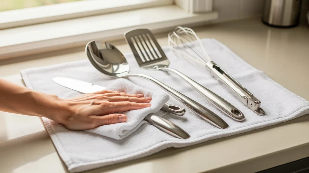 nettoyer ustensiles inox