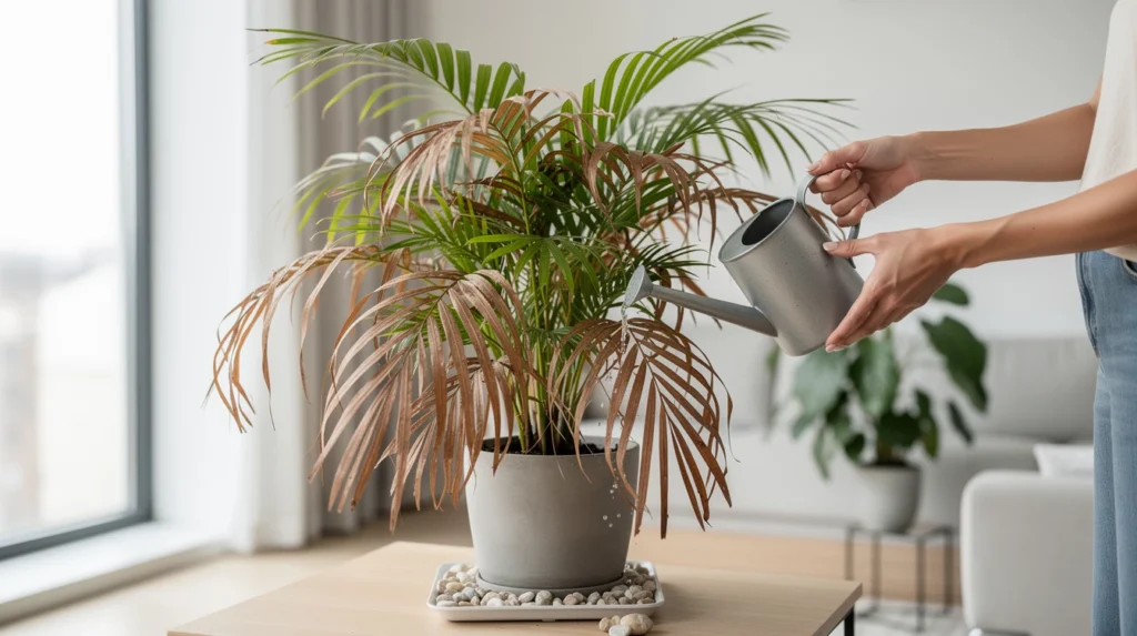 palmier d interieur qui sèche