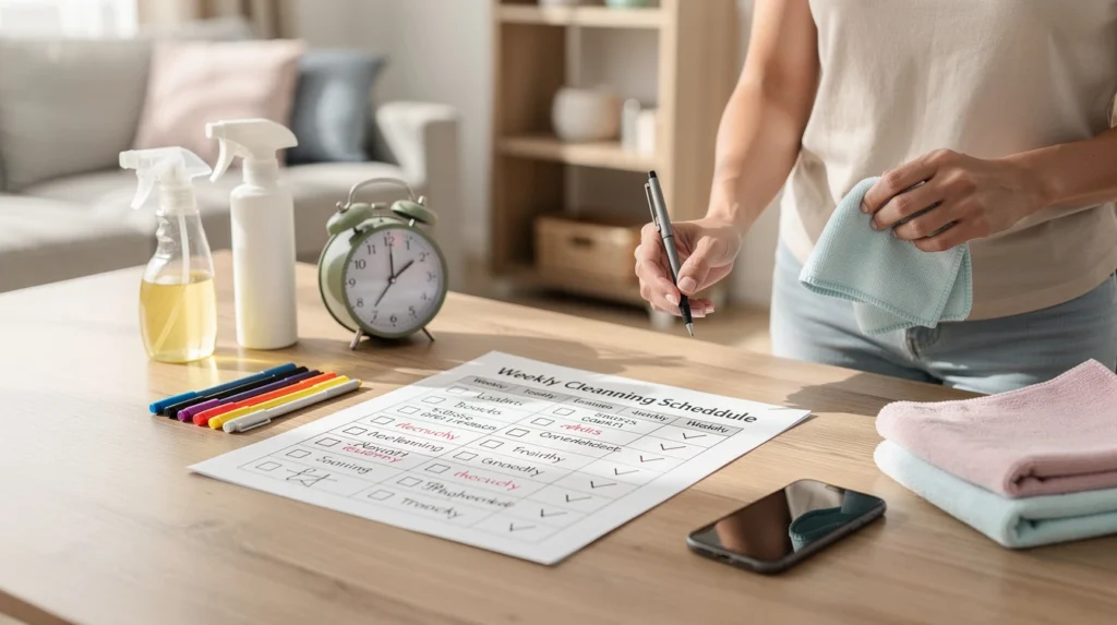 planning de ménage hebdomadaire