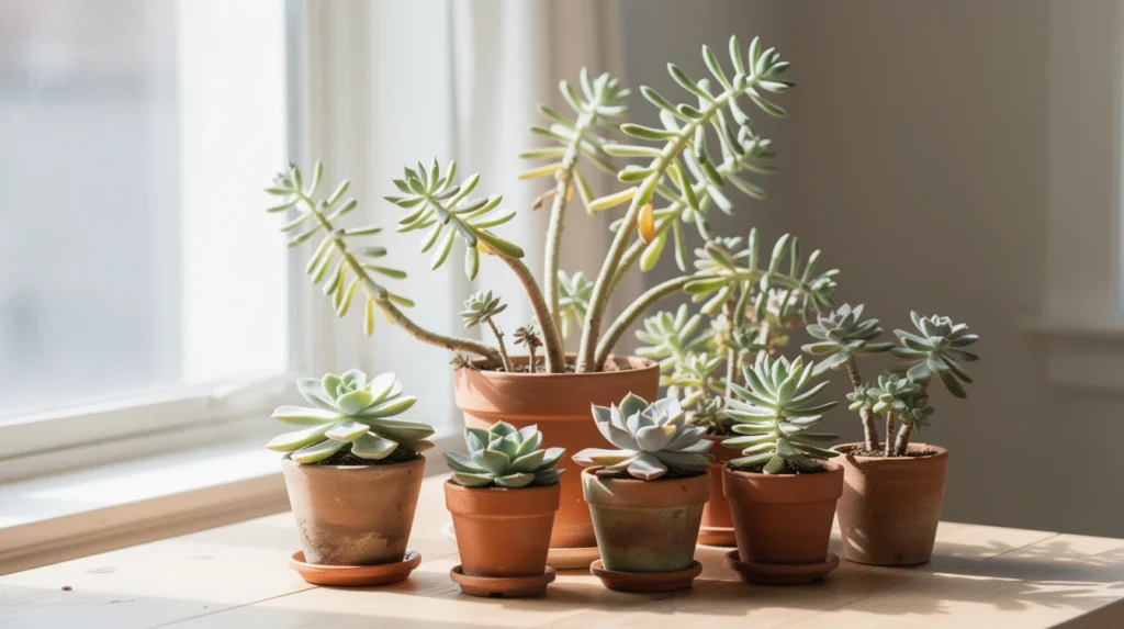 plantes grasses étiolement