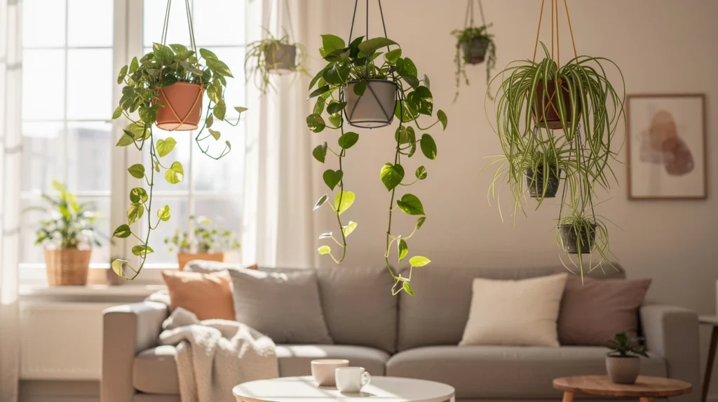 plantes interieur suspendues