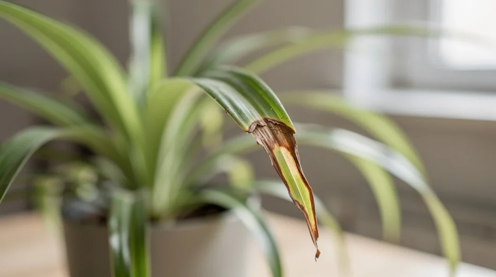 pointes brunes chlorophytum