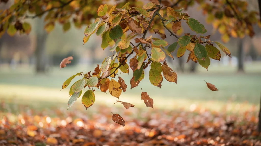 plantes perdent feuilles automne