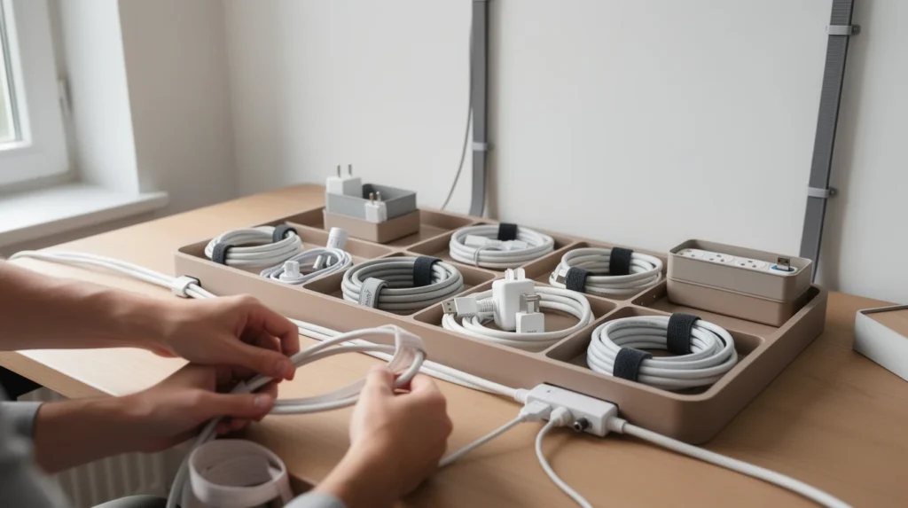 ranger cables electriques