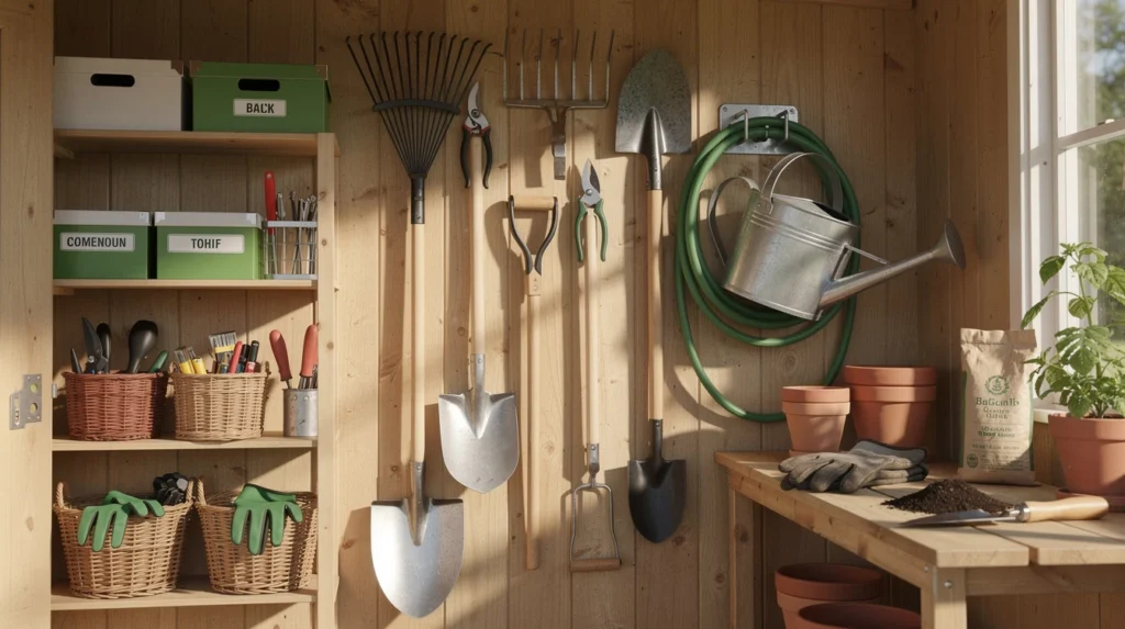 ranger outils jardinage