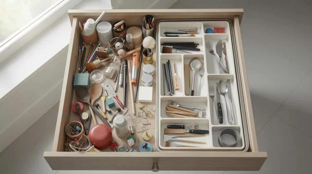 ranger tiroir encombré