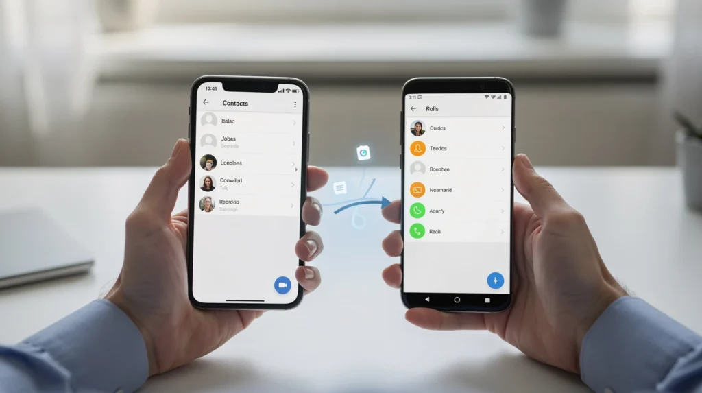 transférer contacts iphone android