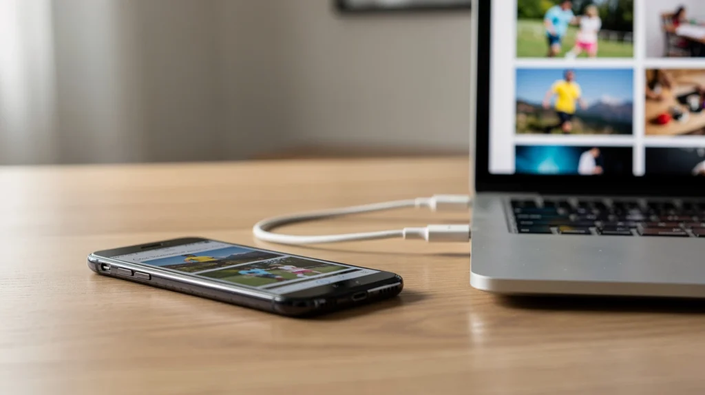 transférer photos téléphone pc