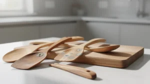 ustensiles en bois moisissure